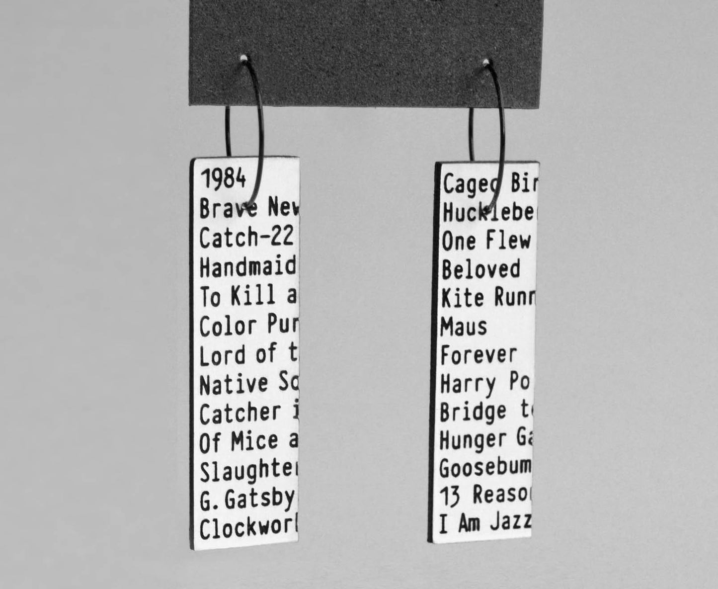 'Banned Books' Earrings ♻️ Recycled