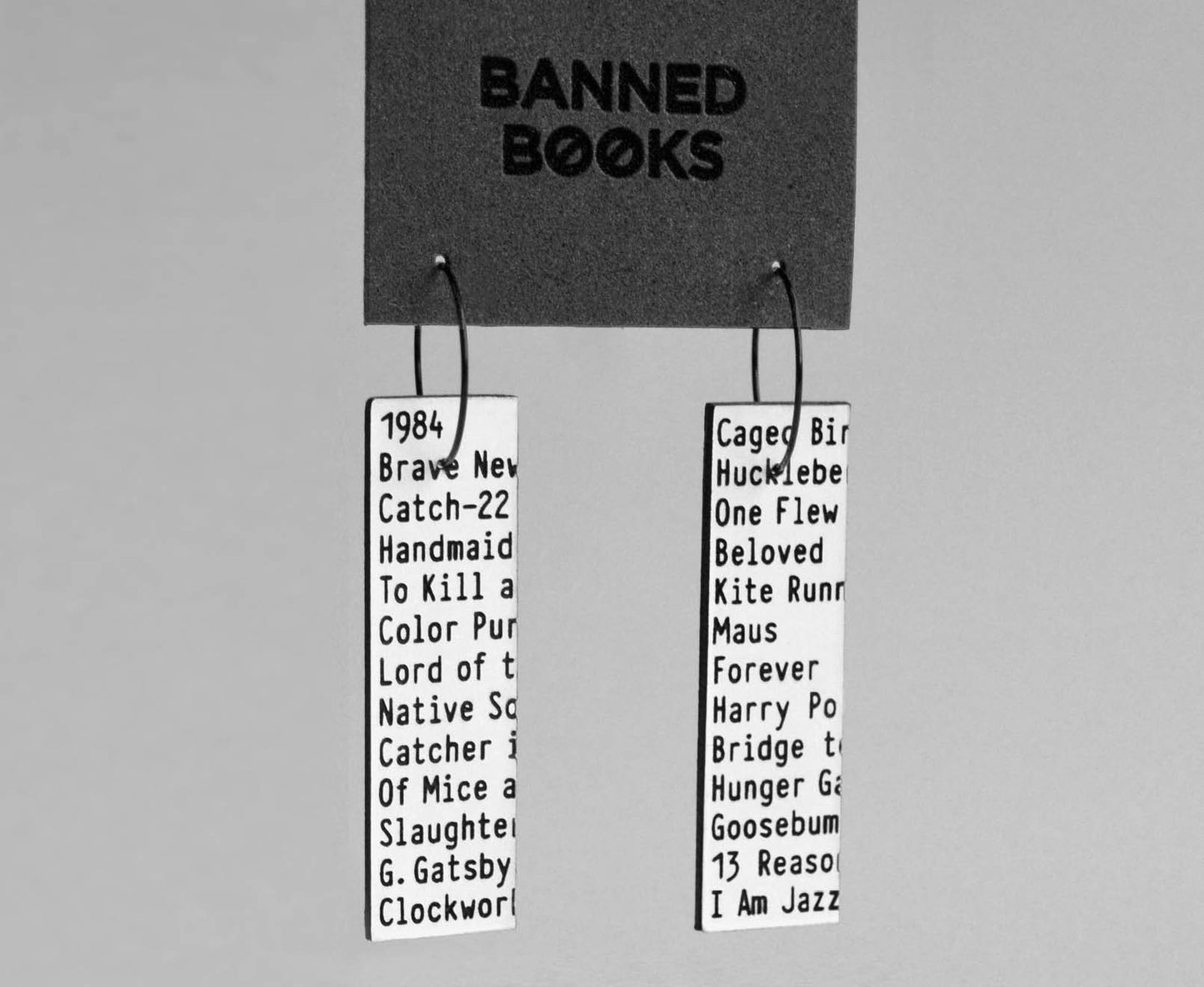 'Banned Books' Earrings ♻️ Recycled