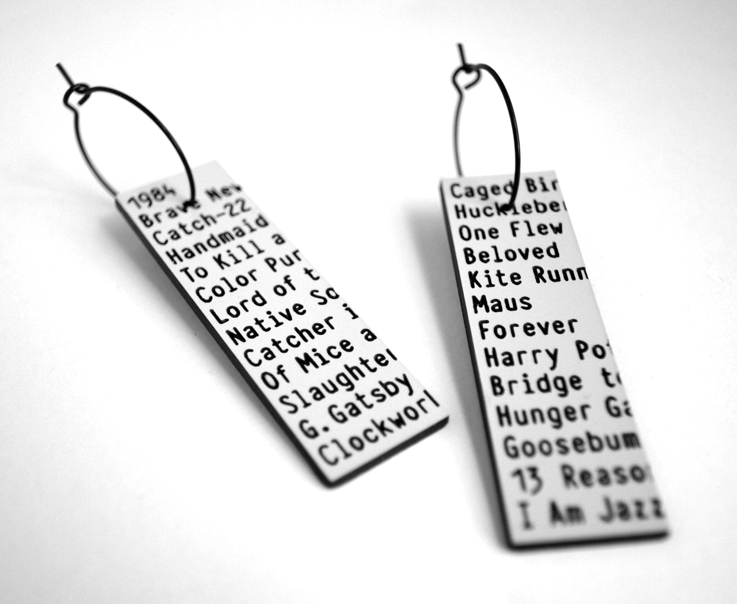 'Banned Books' Earrings ♻️ Recycled