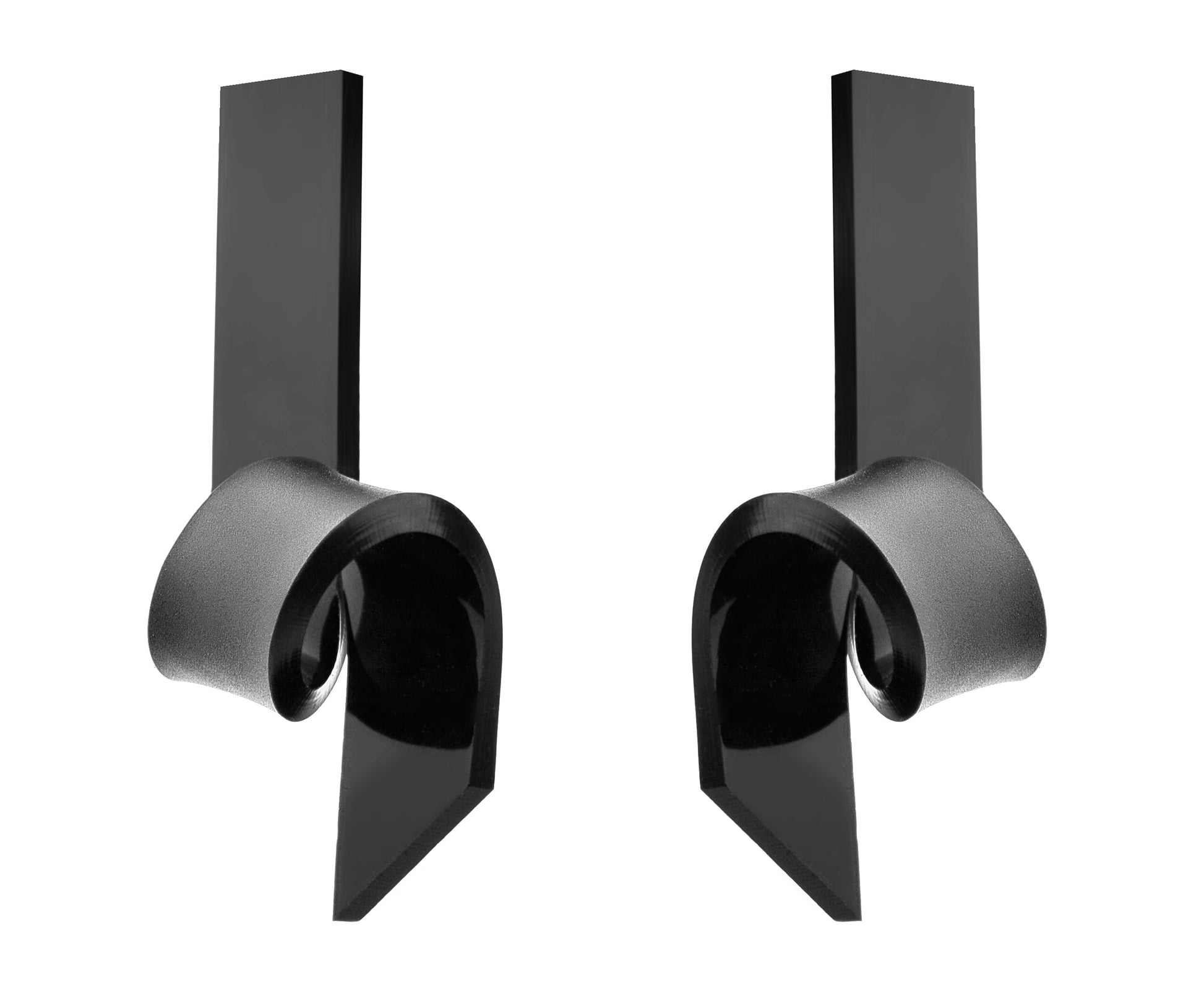 Black 'Barrel Wave' Earrings