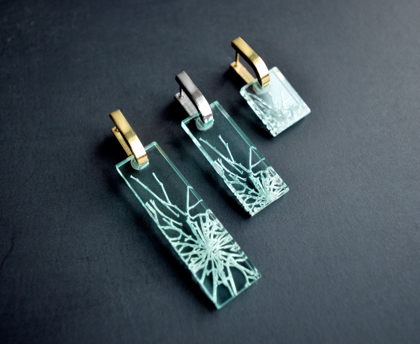 'Break the Glass Ceiling' Earrings - Leverbacks - 3 Lengths