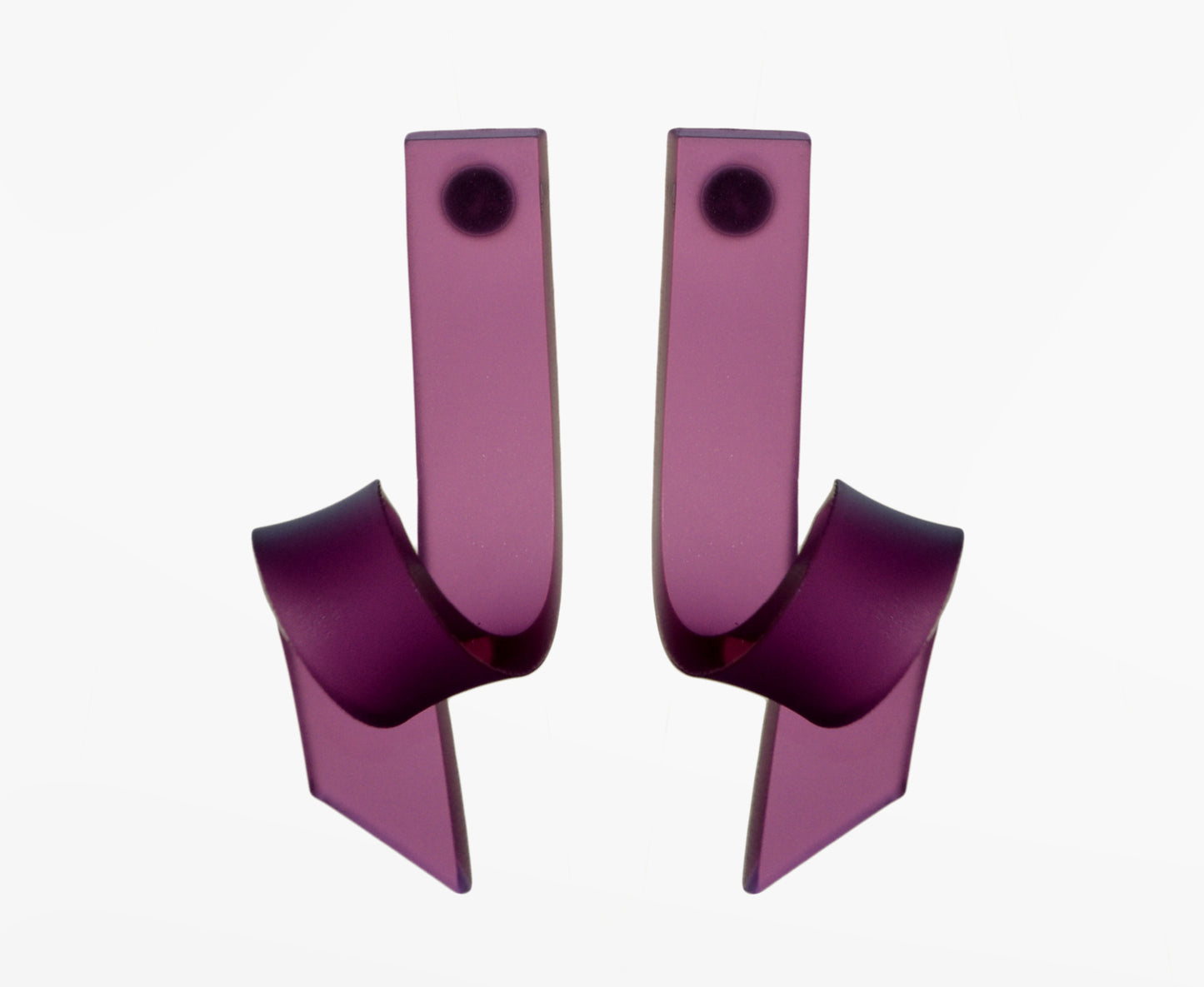 'Barrel Wave' Earrings - Frosted Violet