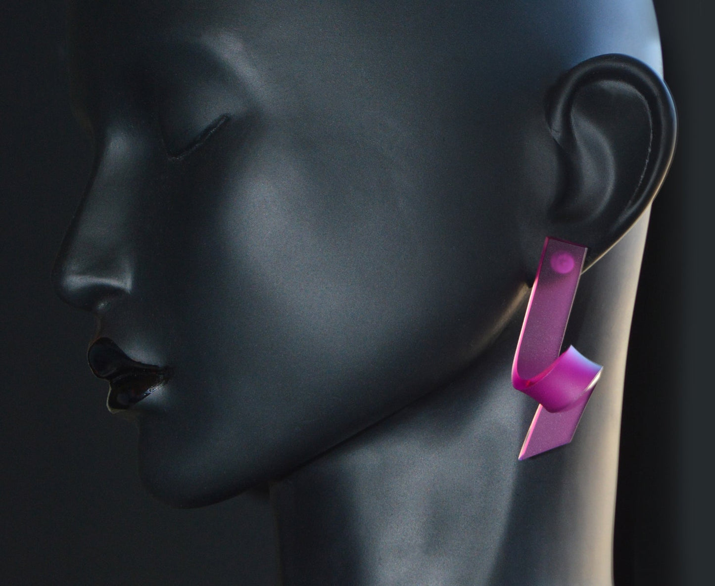 'Barrel Wave' Earrings - Frosted Violet