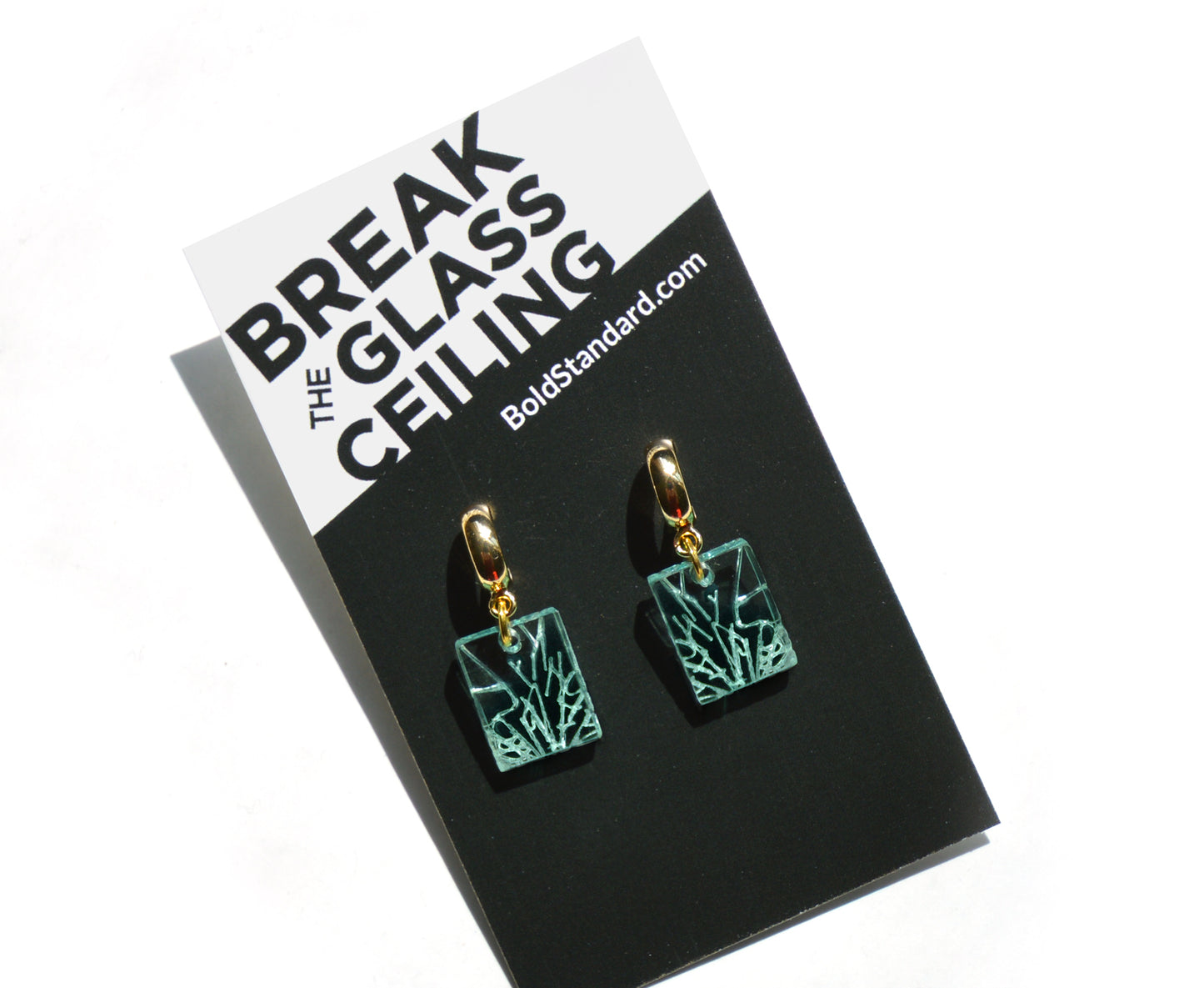 'Glass Ceiling' Earrings - Gold Hoops - 2 Sizes