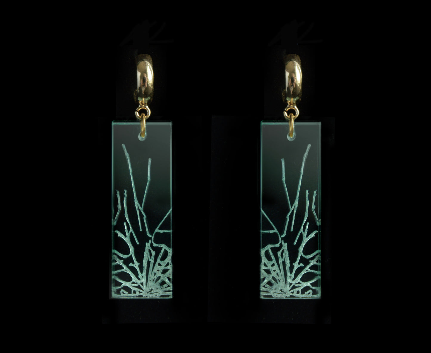 'Glass Ceiling' Earrings - Gold Hoops - 2 Sizes