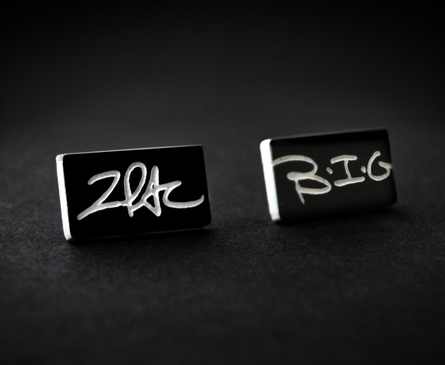 Tupac & Biggie Handwriting Earrings