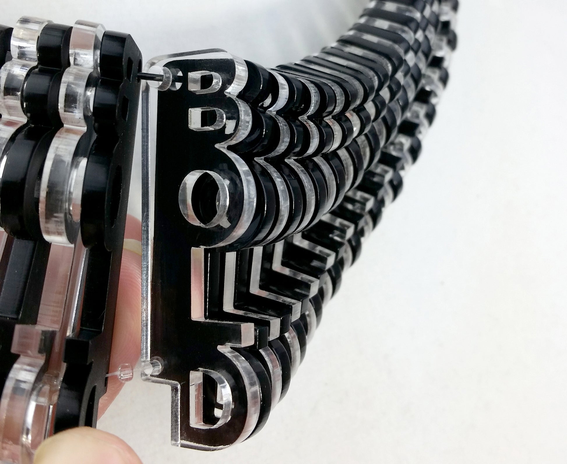Black & Clear 'Bold' Necklace