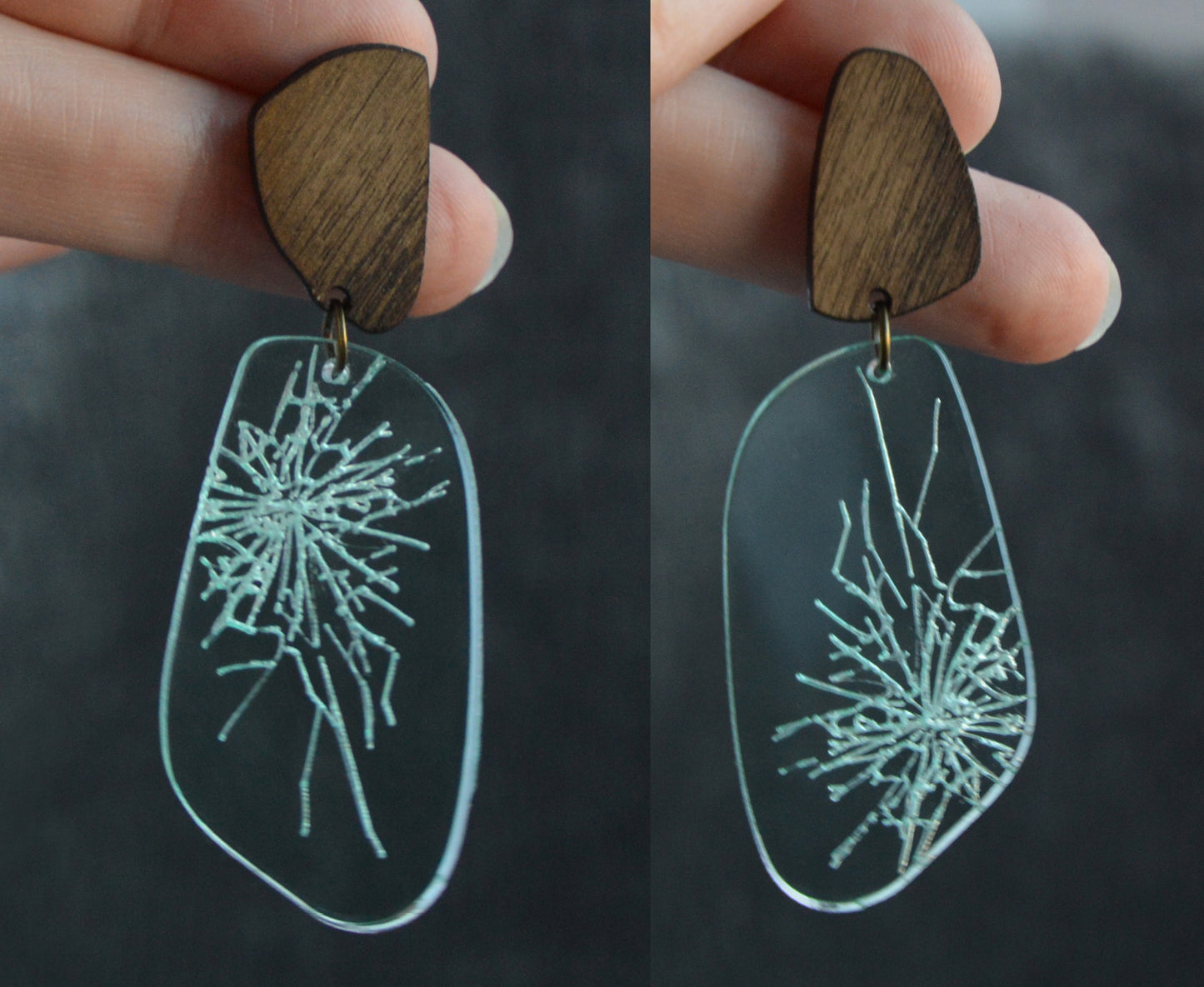 'Break the Glass Ceiling' Pebble Earrings