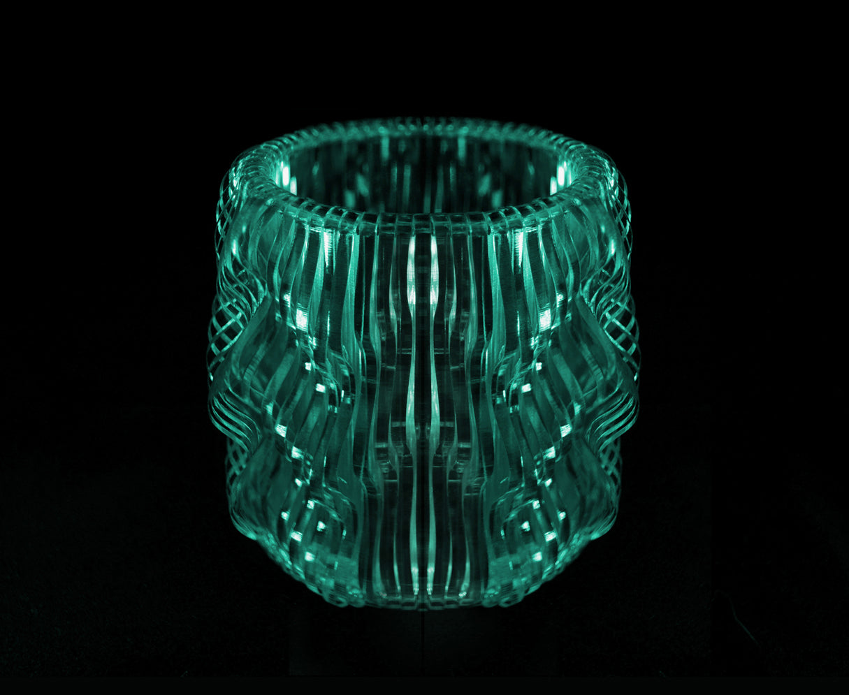Glass Wave Parametric Bracelet Cuff