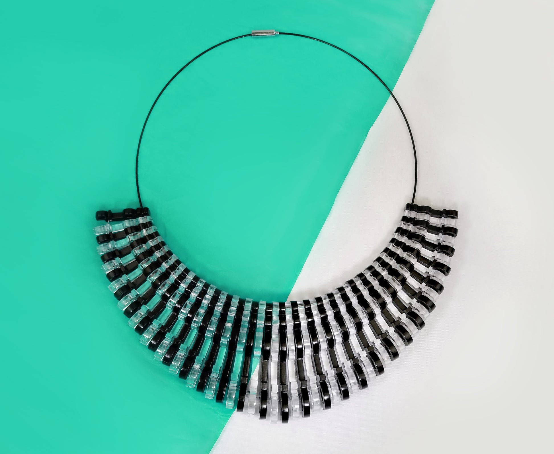Black & Clear 'Bold' Necklace