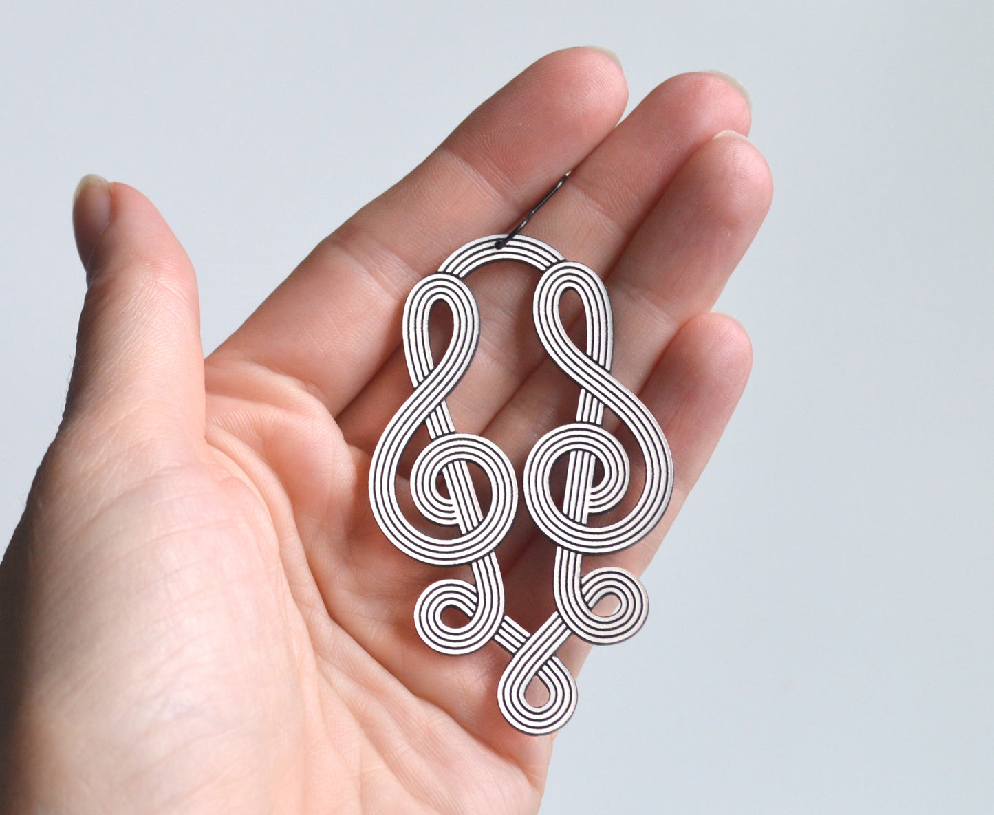 'Duet' Treble Clef Earrings (Long) - 100% Recycled Acrylic