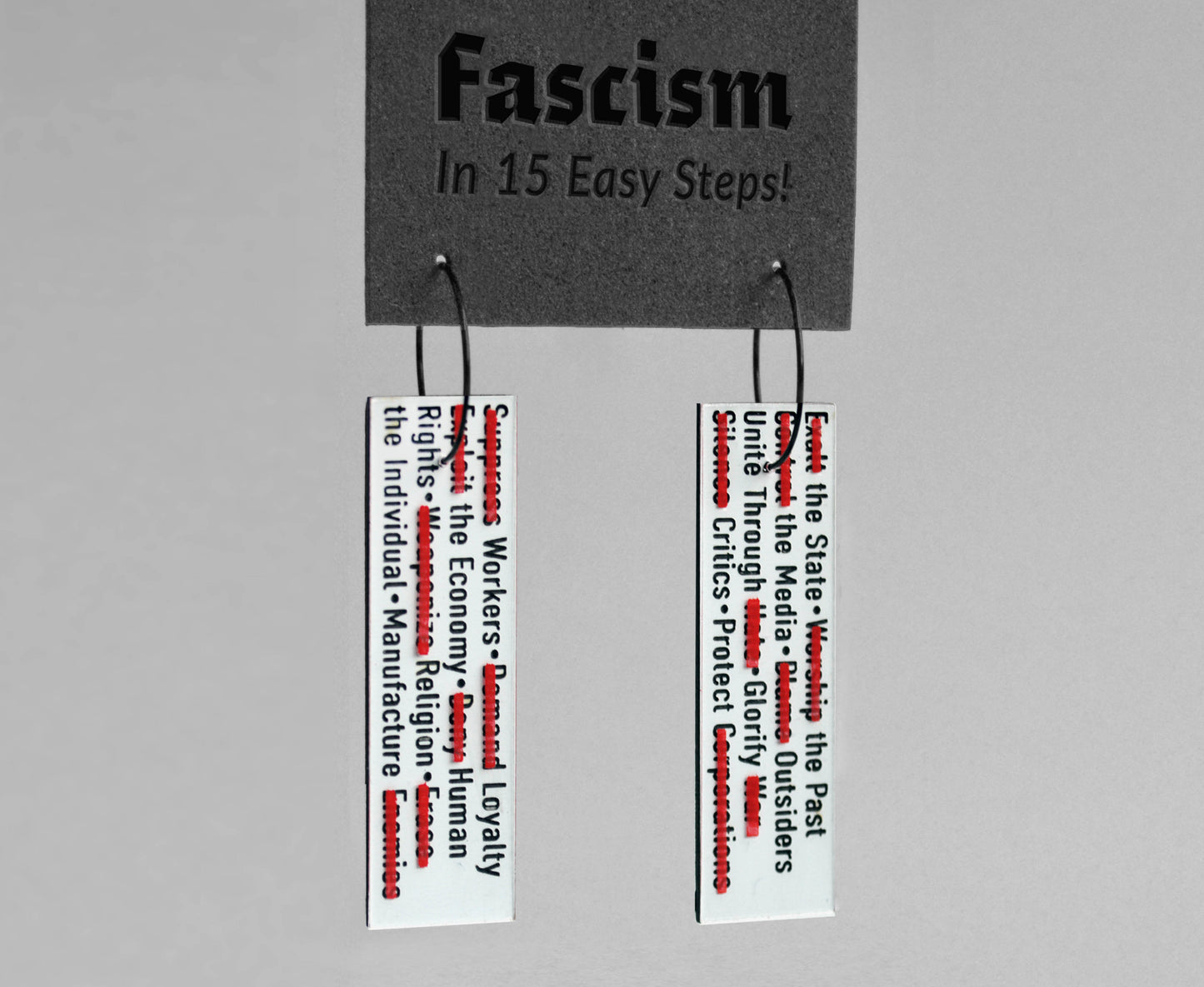 Fascist Tactics (Strikeout Version) - Satirical How-To Guide - Hoop Earrings