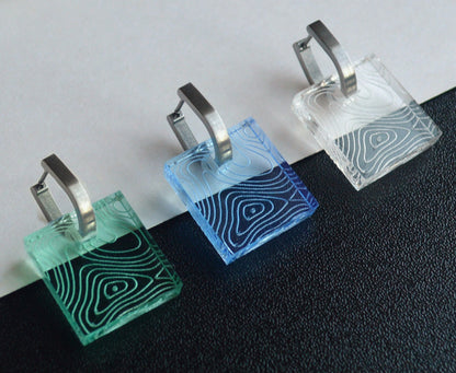 Mount Everest Topography Earrings - 3 Colors