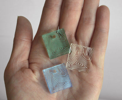 Mount Everest Topography Earrings - 3 Colors