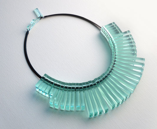 Rectangle Plank Necklace - Glass