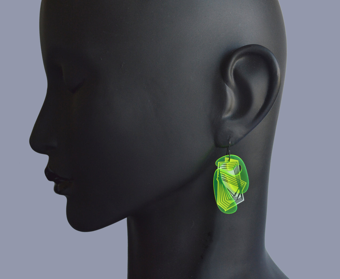 Ricochet Earrings - Neon 2-Layer Short