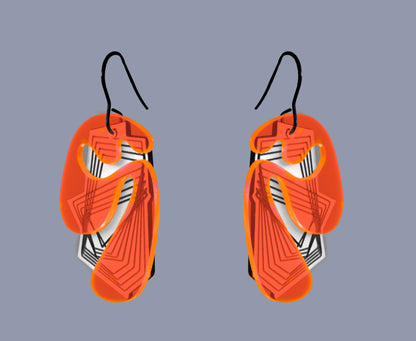 Ricochet Earrings - Neon 2-Layer Short