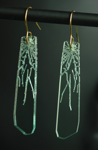 'Break the Glass Ceiling' Earrings - Heptagon Hooks
