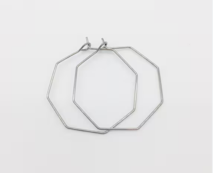 Declaration of Independence - American Truth Earrings - Mirrored Acrylic Hoops