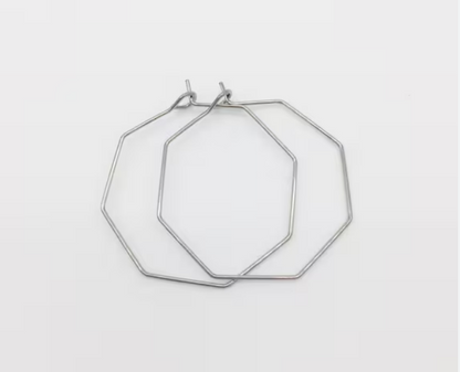 Declaration of Independence - American Truth Earrings - Mirrored Acrylic Hoops