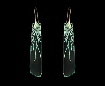 'Break the Glass Ceiling' Earrings - Heptagon Hooks