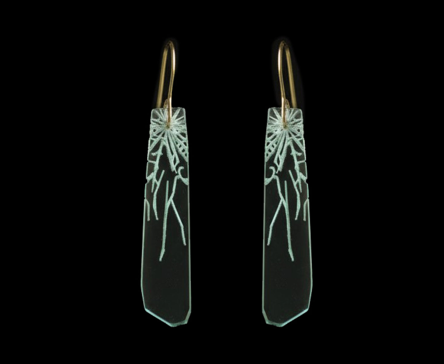 'Break the Glass Ceiling' Earrings - Heptagon Hooks