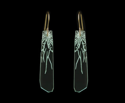 'Break the Glass Ceiling' Earrings - Heptagon Hooks