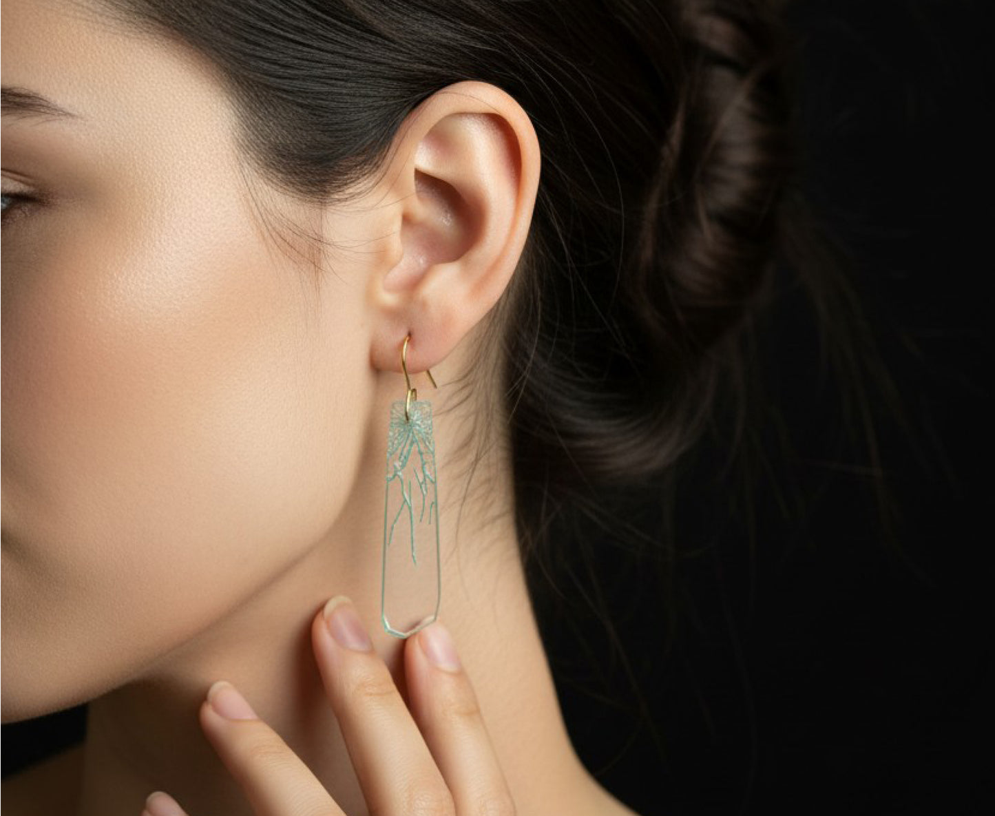 'Break the Glass Ceiling' Earrings - Heptagon Hooks