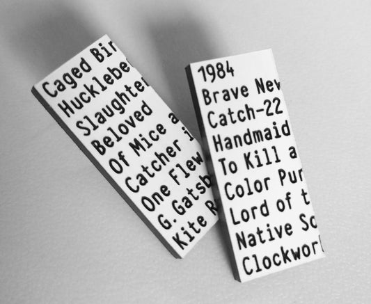 'Banned Books' Earrings - Short Studs