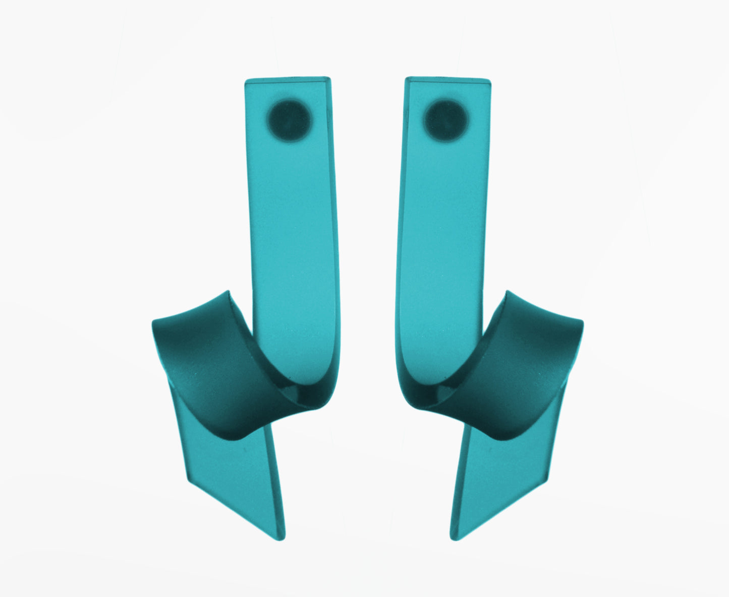 'Barrel Wave' Earrings - Frosted Teal