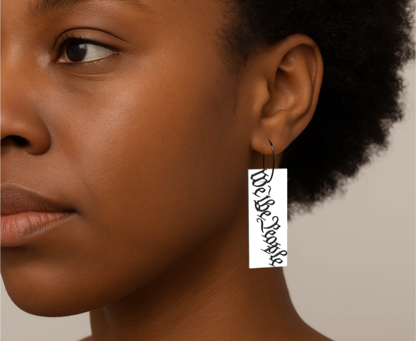 Free Speech / First Amendment 'We the People' Earrings - ♻️ Hoops - The Constitution