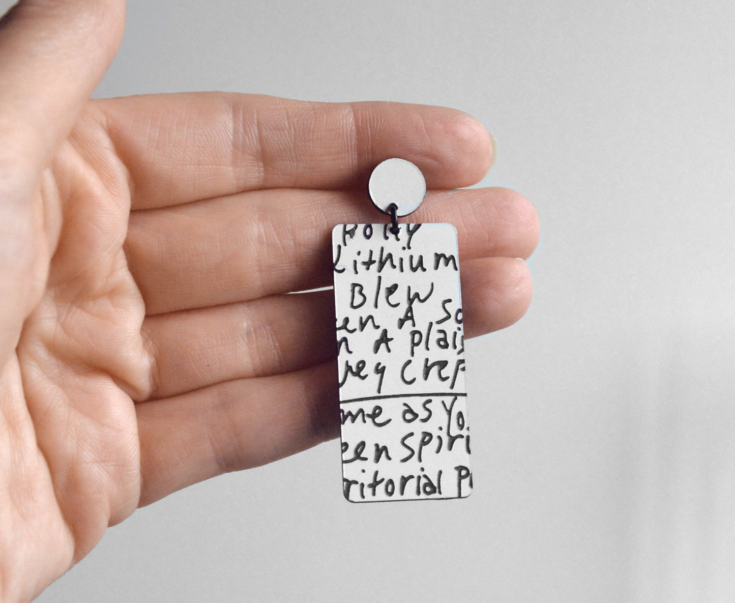 Kurt Cobain Handwriting - Nirvana Setlist Earrings ♻️ (Two Lengths)