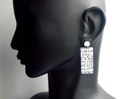 Kurt Cobain Handwriting - Nirvana Setlist Earrings ♻️ (Two Lengths)