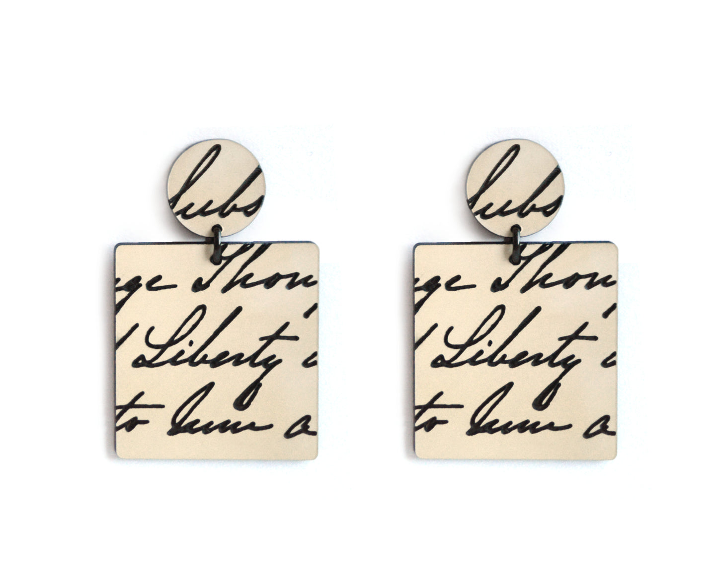 Sojourner Truth's Handwriting Earrings - 'Liberty'