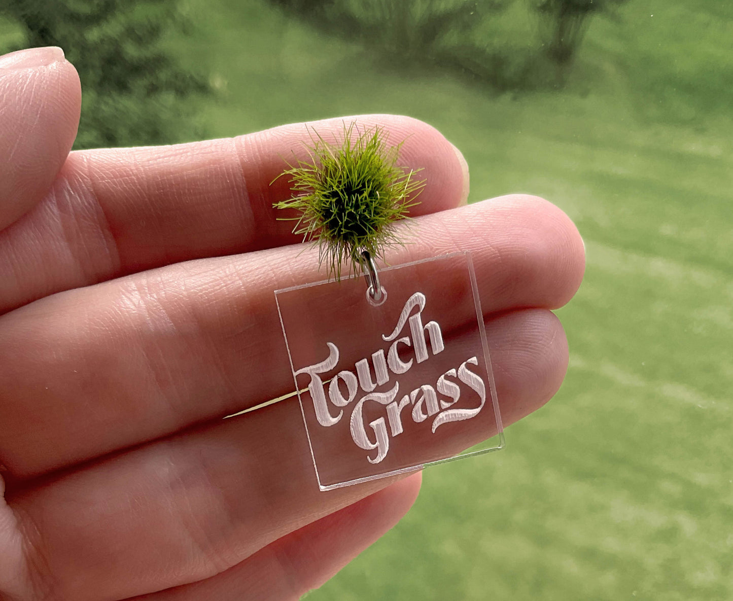 'Touch Grass' Earrings – Meme-Inspired – Recycled