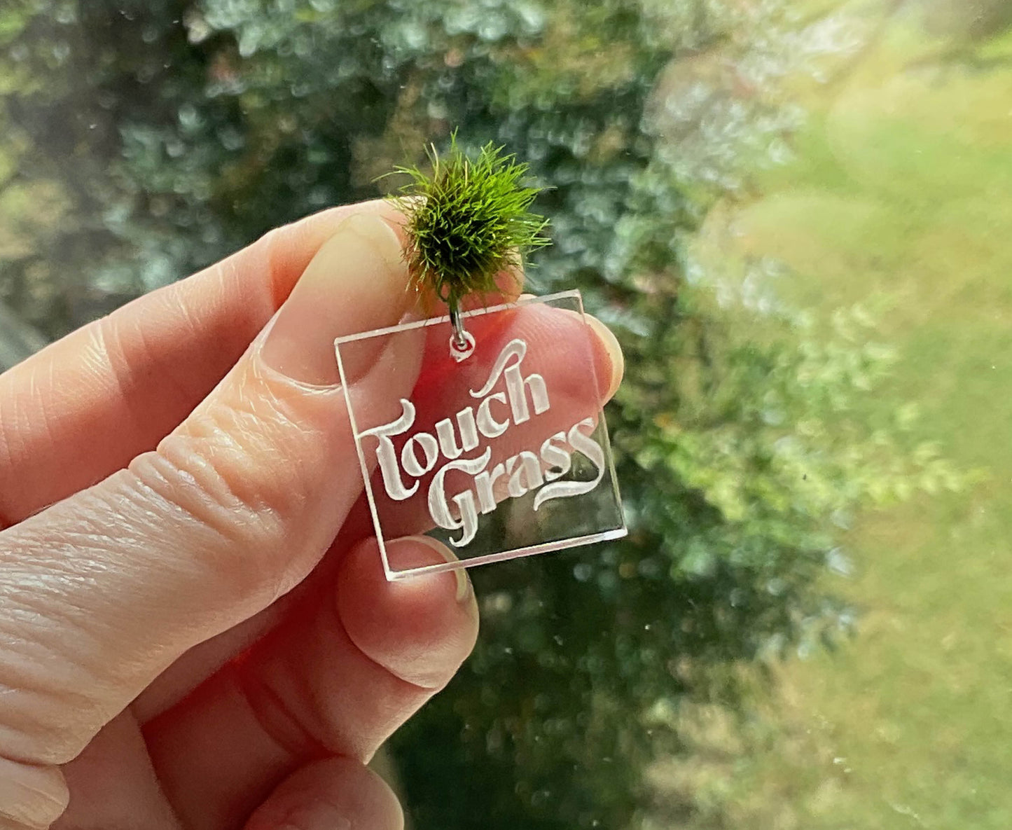 'Touch Grass' Earrings – Meme-Inspired – Recycled