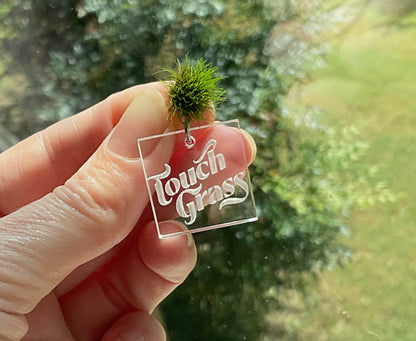 'Touch Grass' Earrings – Meme-Inspired – Recycled