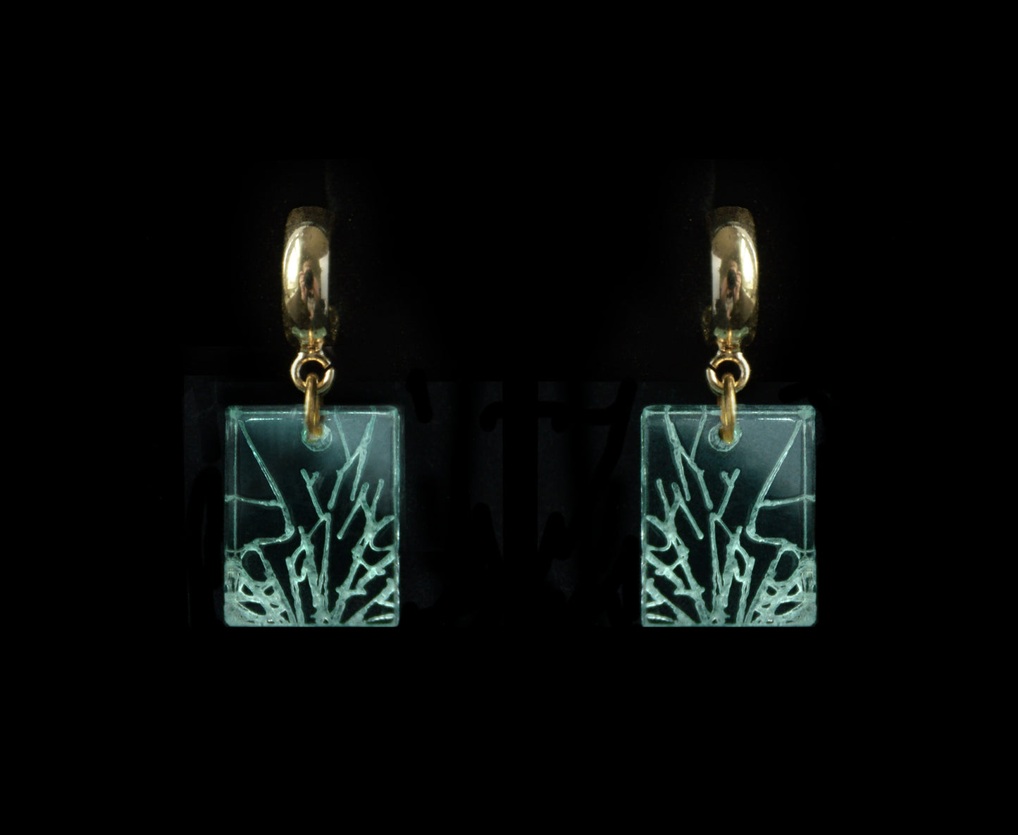 'Glass Ceiling' Earrings - Gold Hoops - 2 Sizes