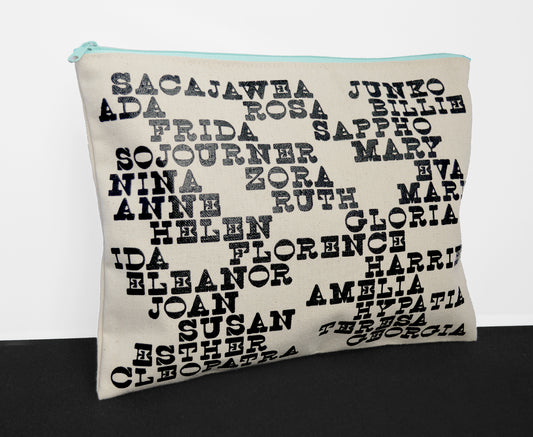 'Women of History' Large Zippered Pouch
