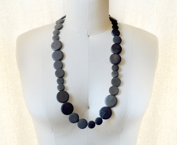 Wood ‘Coin’ Necklace Mélange