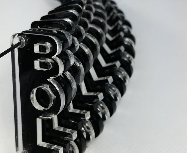 Black & Clear 'Bold' Necklace