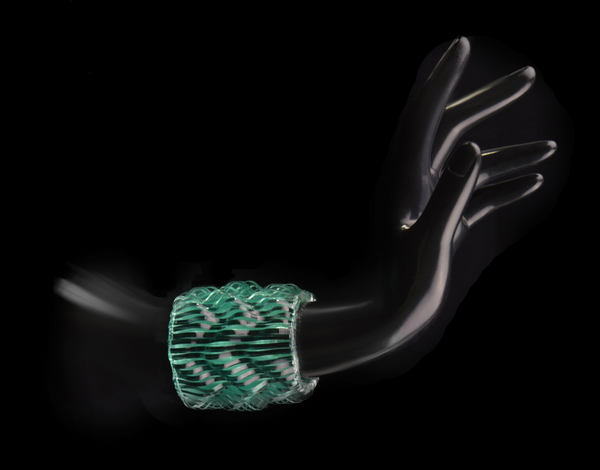 Glass Wave Parametric Bracelet Cuff