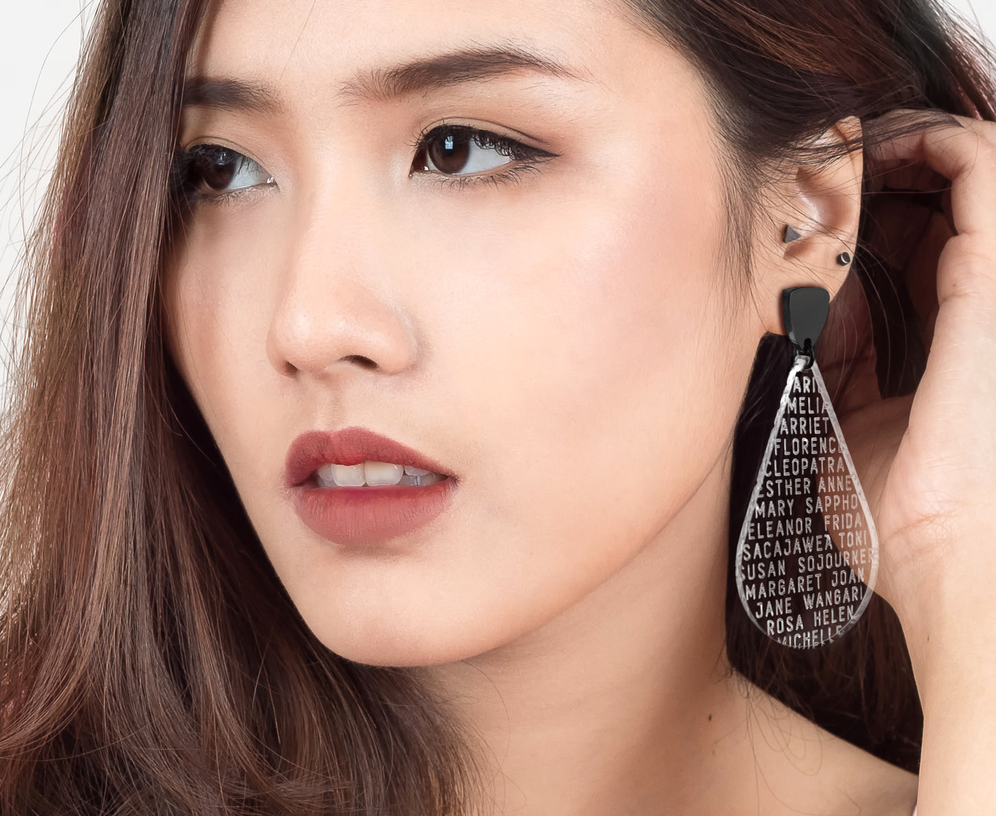 Iridescent 'Women of History' Drop Earrings